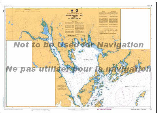 CHS Marine Chart 4115 Passamaquoddy Bay and St. Croix River