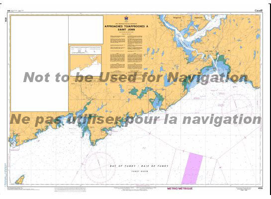 CHS Marine Chart 4116 Approaches to Saint John