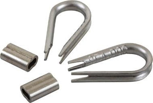 Stainless Steel Cable Thimble and swedge crimp
